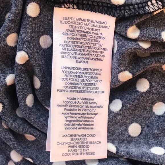 Chaps Size Medium Flirty Sleeveless Ruffled Polka Dot V-Neck Summer Dress - Picture 8 of 14